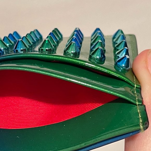 Christian Louboutin | Panettone Gradation Studded Spike Card Case Holder Wallet - Picture 7 of 13